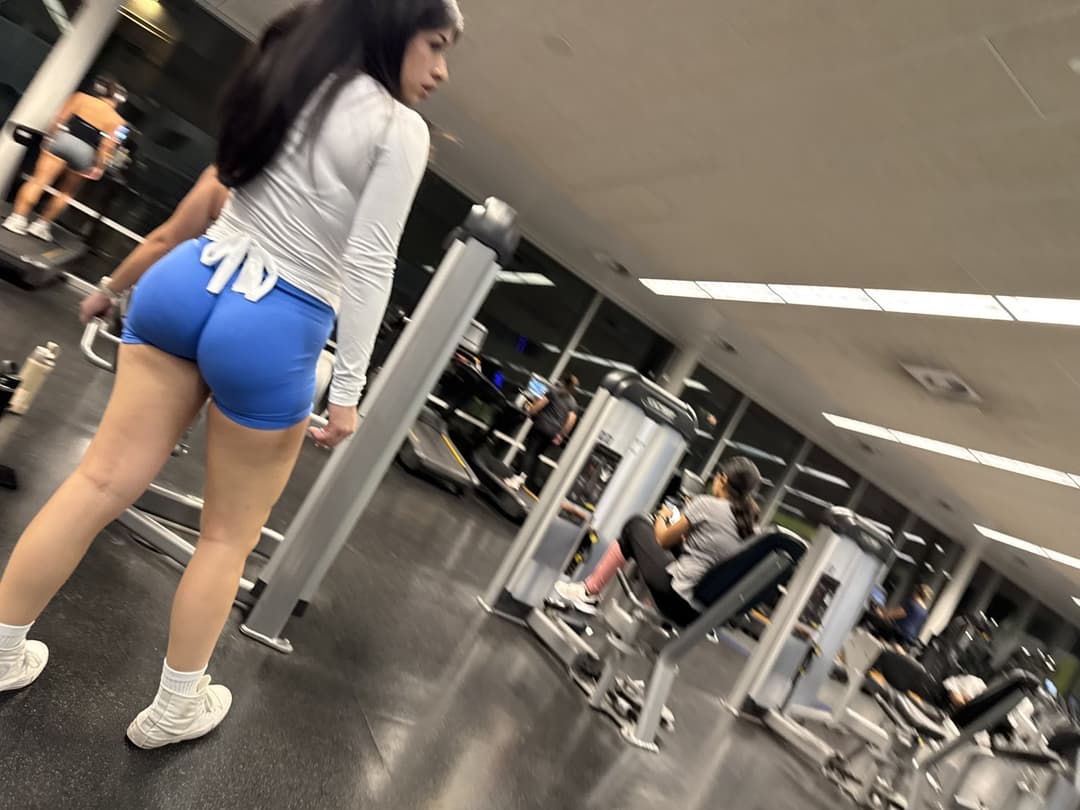 Creepshot blue Gym shorts at the Gym