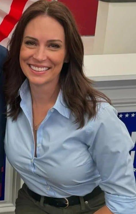 Christian politician Tudor Dixon has massive mommy milkers. This hot slut whores herself for votes