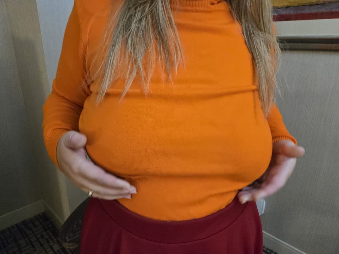 Married neighbor slut orange sweater