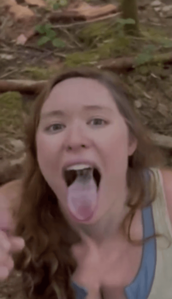 Beautiful slut blowjob in the forest