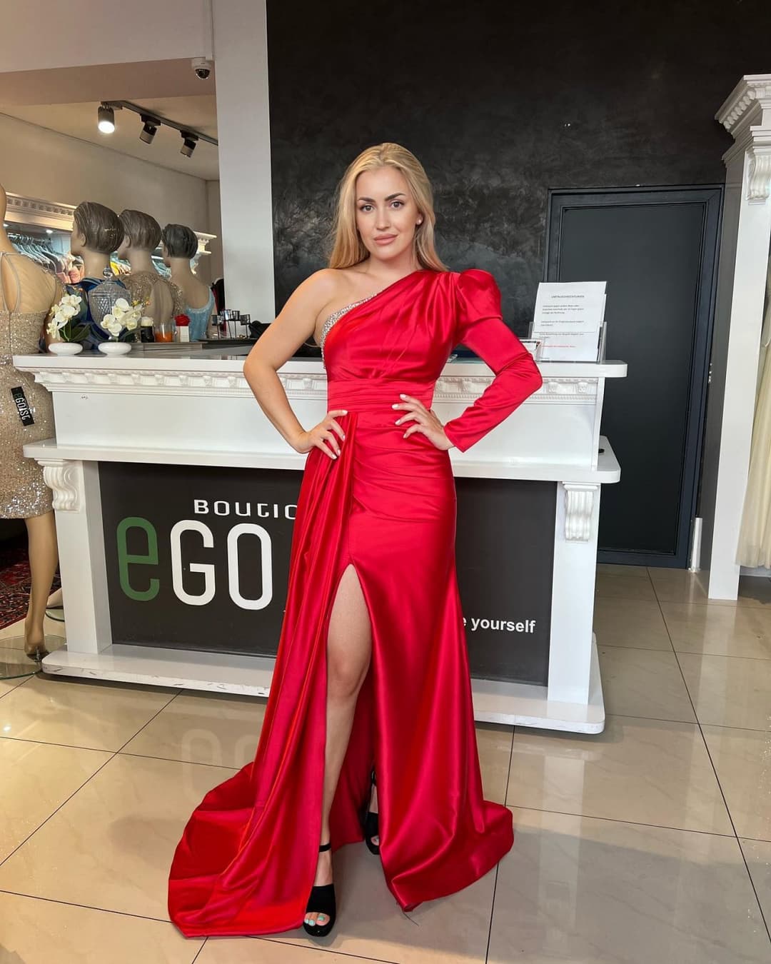 Hot Blonde bosnian slut from Austria with amazing dress - austrian girl from bosna,legs feet ass