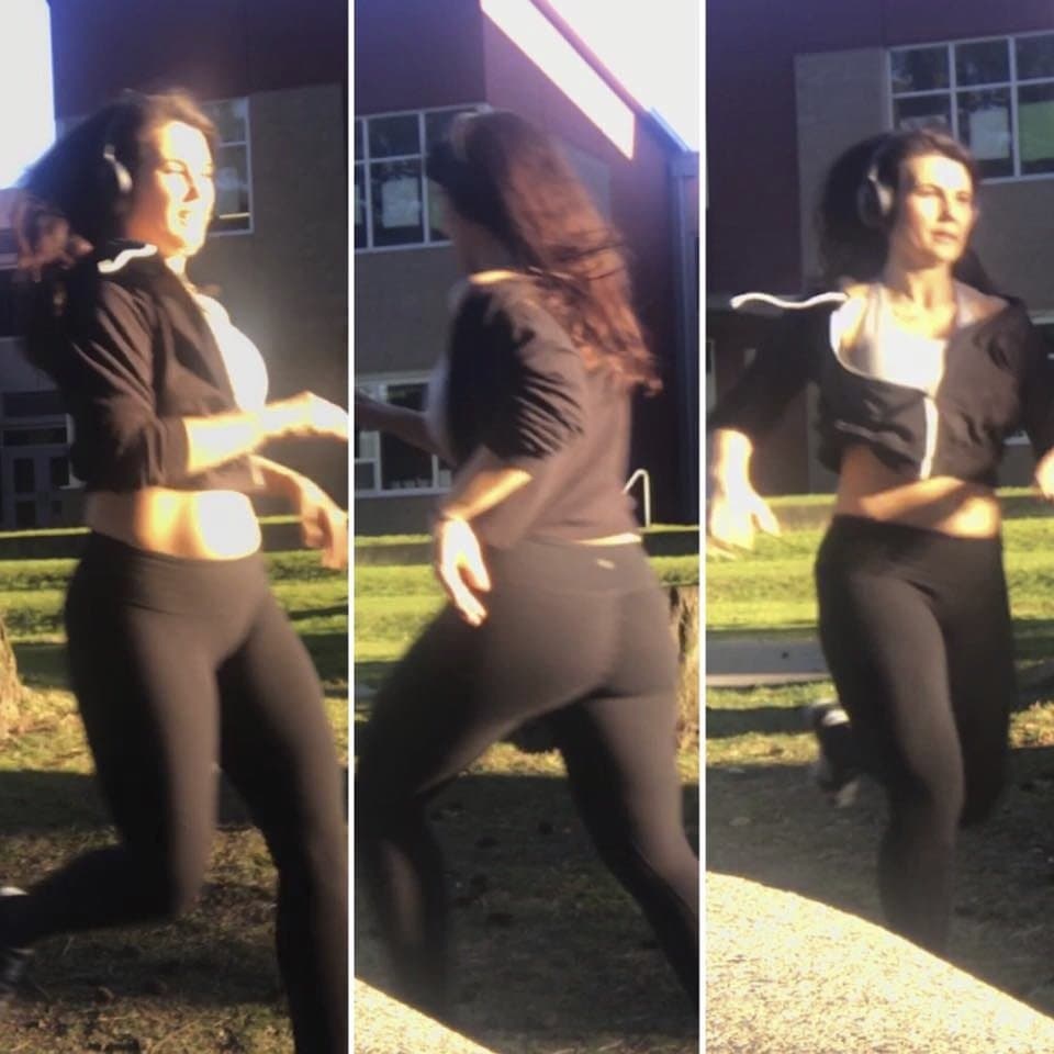 Best Friends mom working out