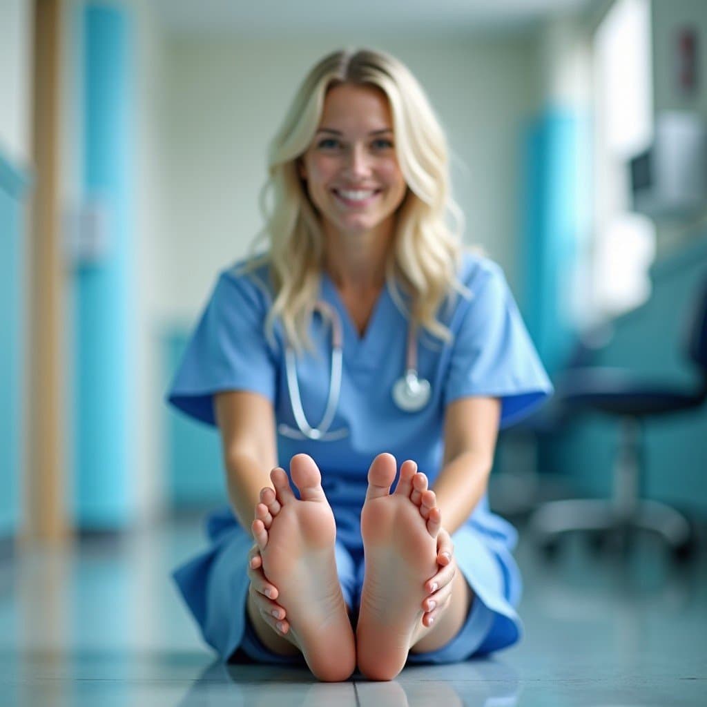 Click to view full size AI Girls Displaying Bare Soles II