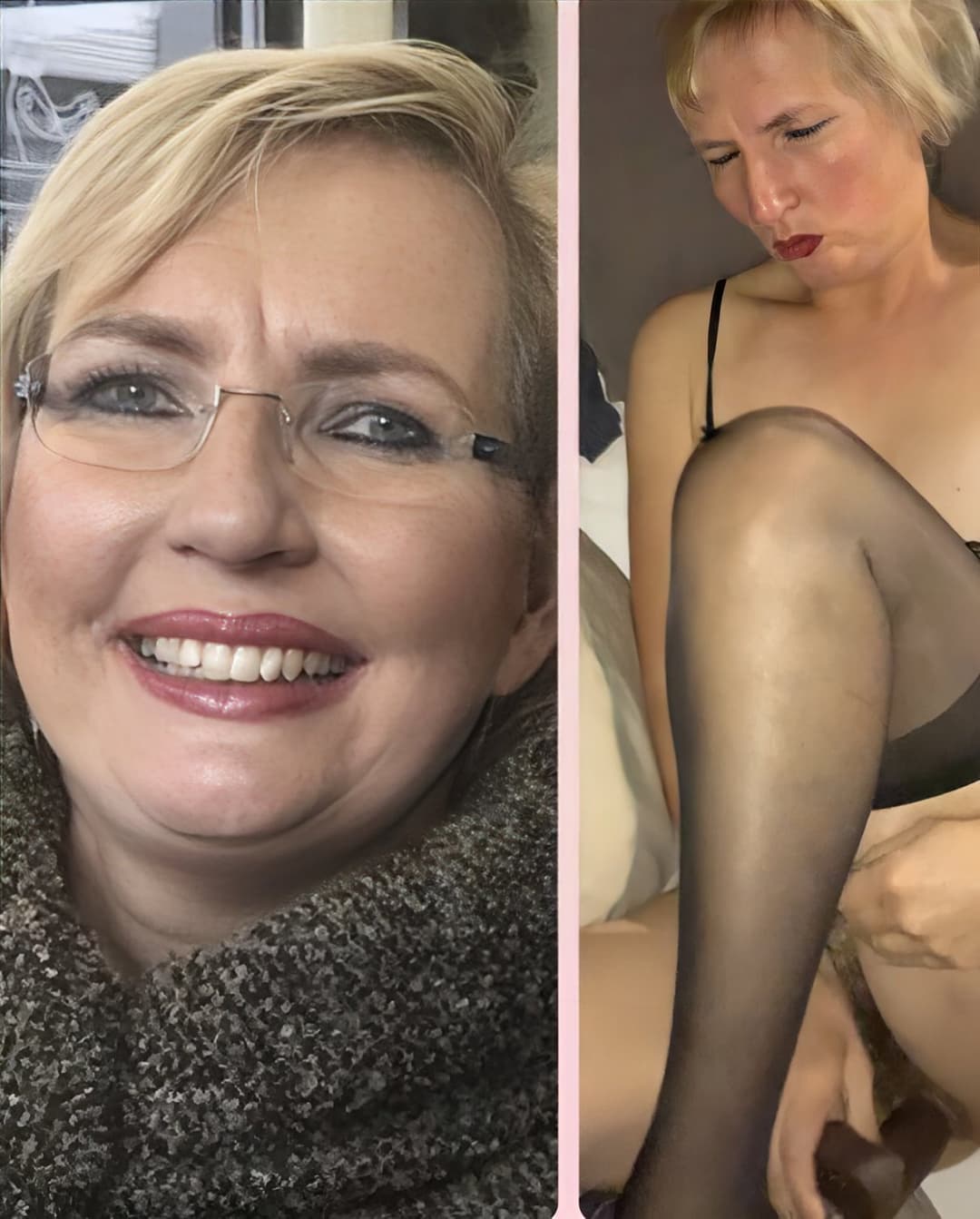 Highheels slutwife  cums on dildo