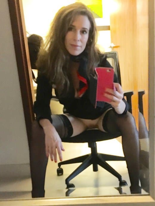 Hot MILF Flight Attendant Sexy Selfie