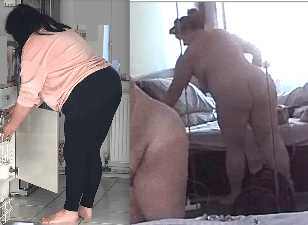 Amateur Milf BBW shower spy