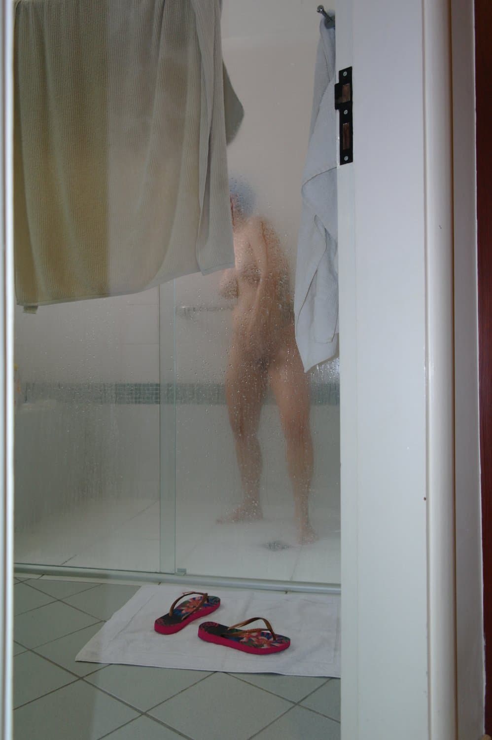 No banho com a Exibidinha