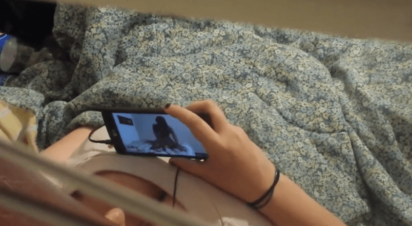 Caught an orgasm while watching lesbian porn