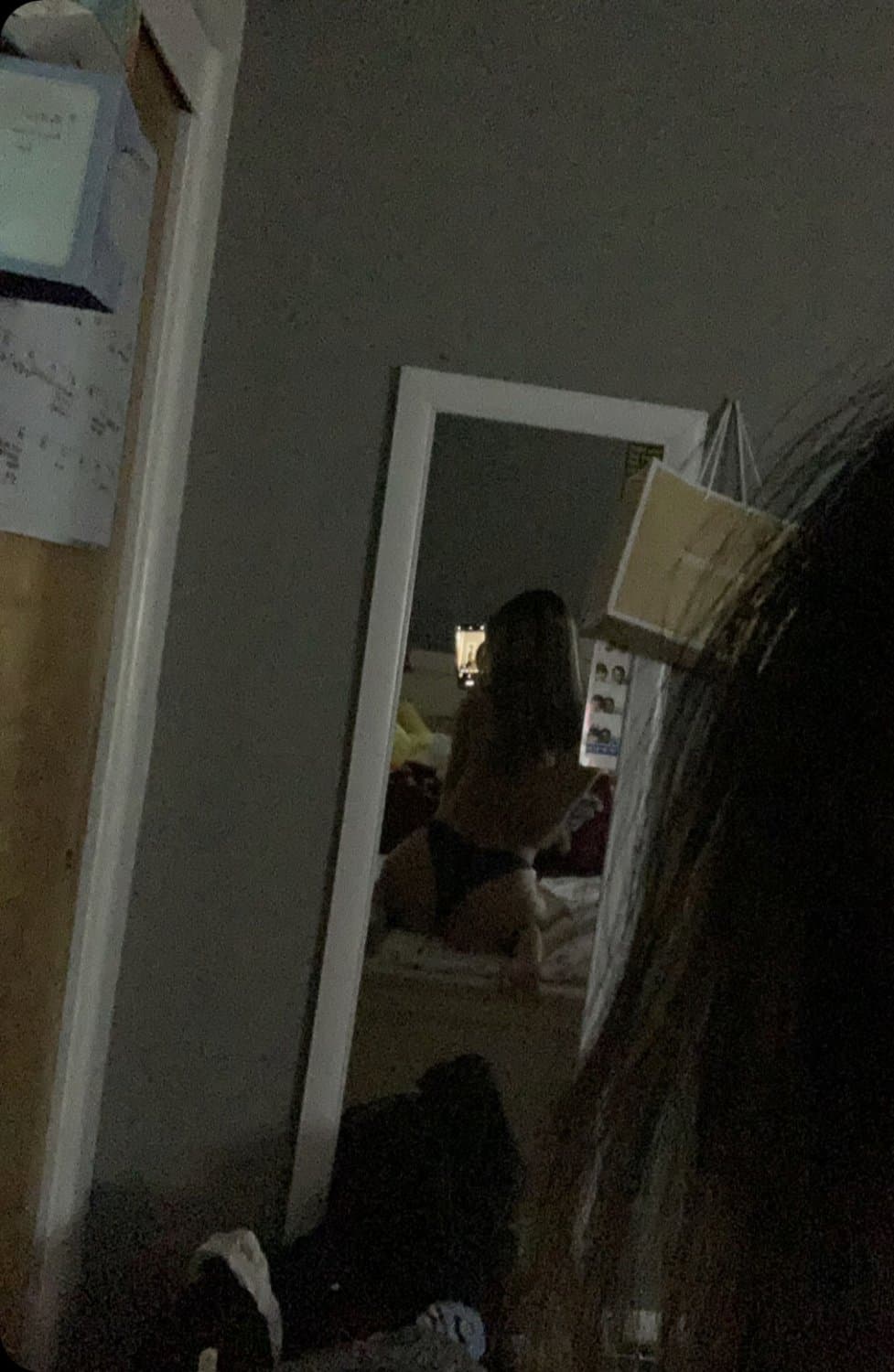 Click to view full size asian babe teases her body in a mirror and teases her tight pussy