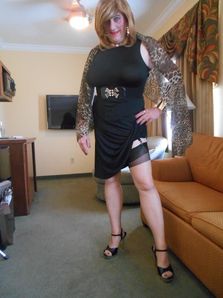 Sexy Sissy In Little Black Dress