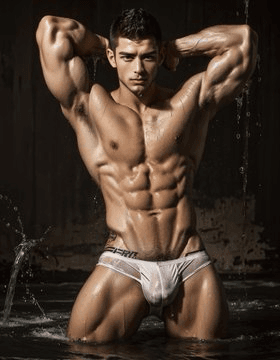 Click to view full size GAY A.I. MUSCLE MEN IN LINGERIE ???????