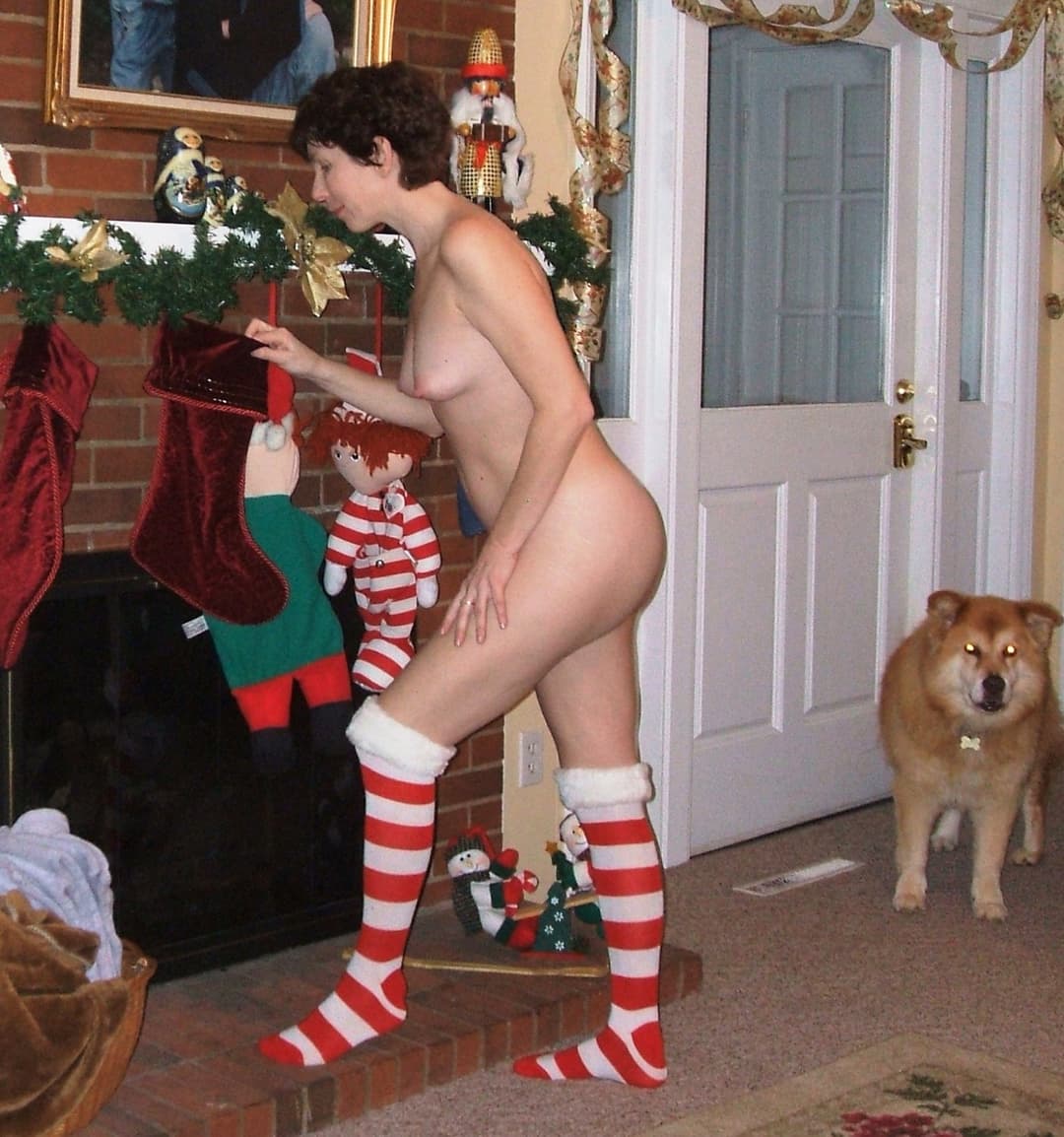 Christmas Memories MILF Nude by Christmas Tree 2
