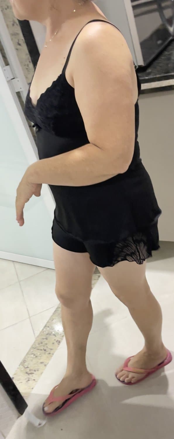 Minha mãe de pijama ..