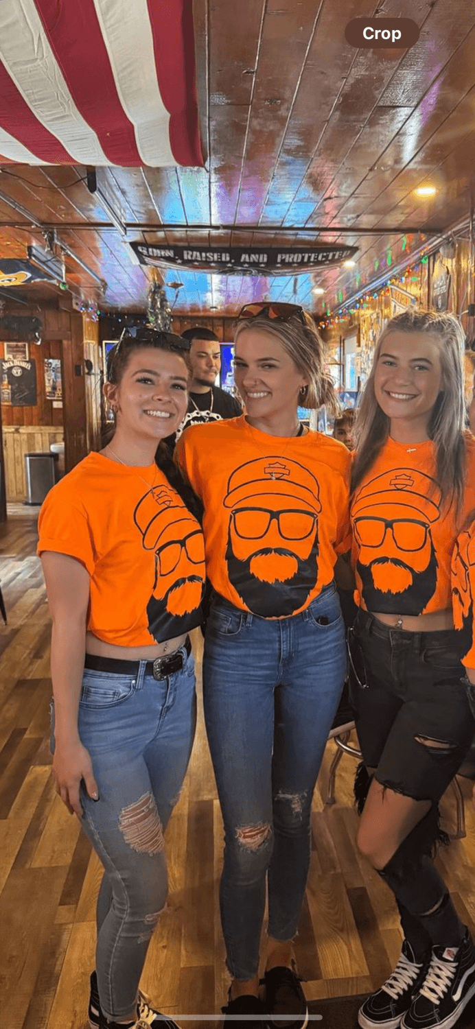 Hot Girls always go for the mean guys. Biker guy was making out with both of them as they strokedhim