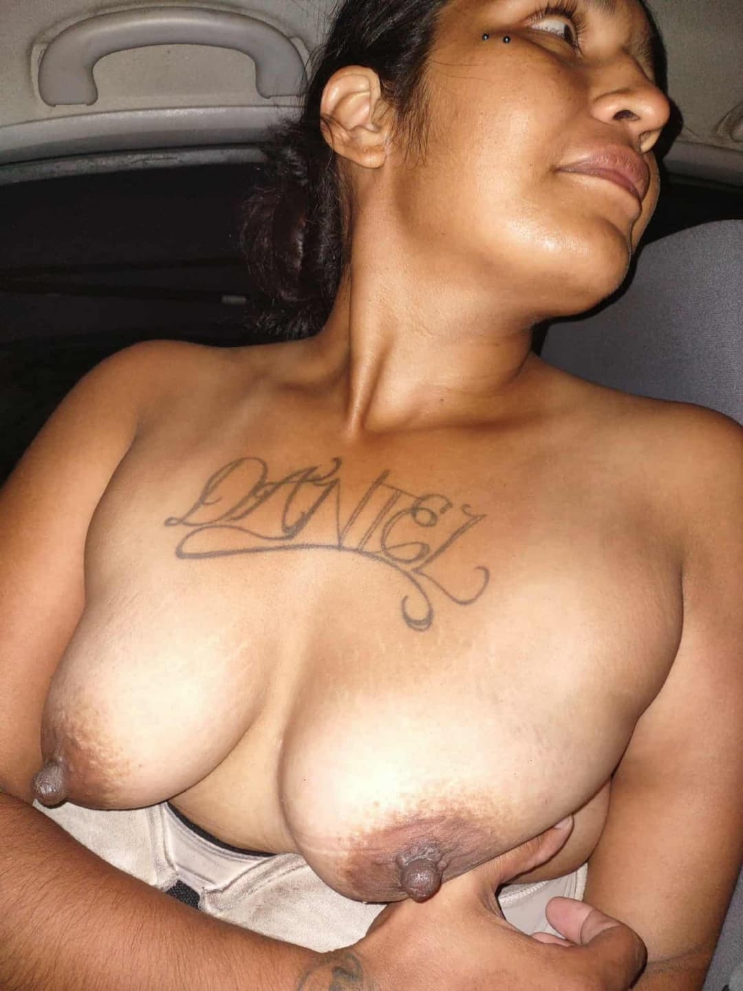 Mexican Dick Sucker strips and swallows cum in car