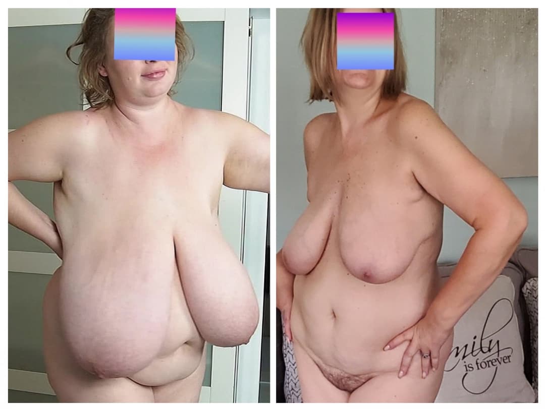 COLLAGE side by side comparison with some of the BIGGEST BOOBS and asses