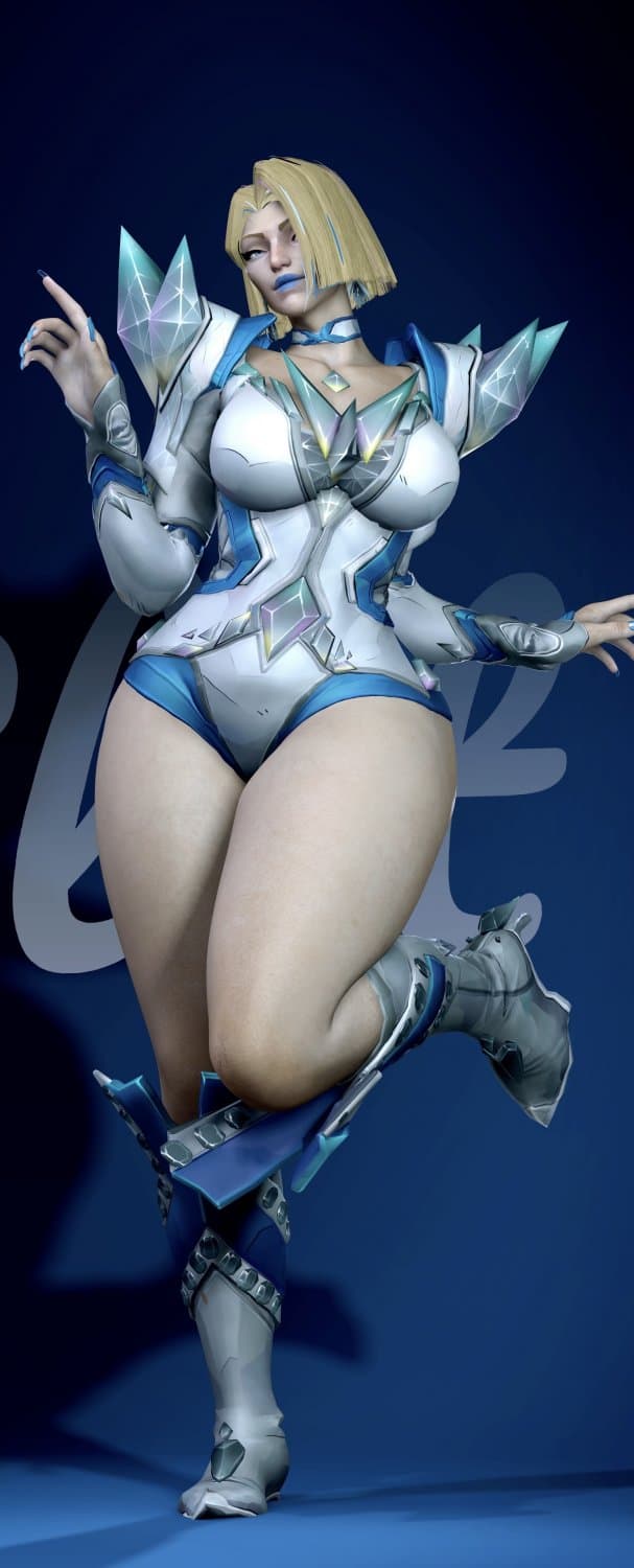 Emma Frost at a shoot. She’ll be really confused when a naked hung black man shows up to the solo.