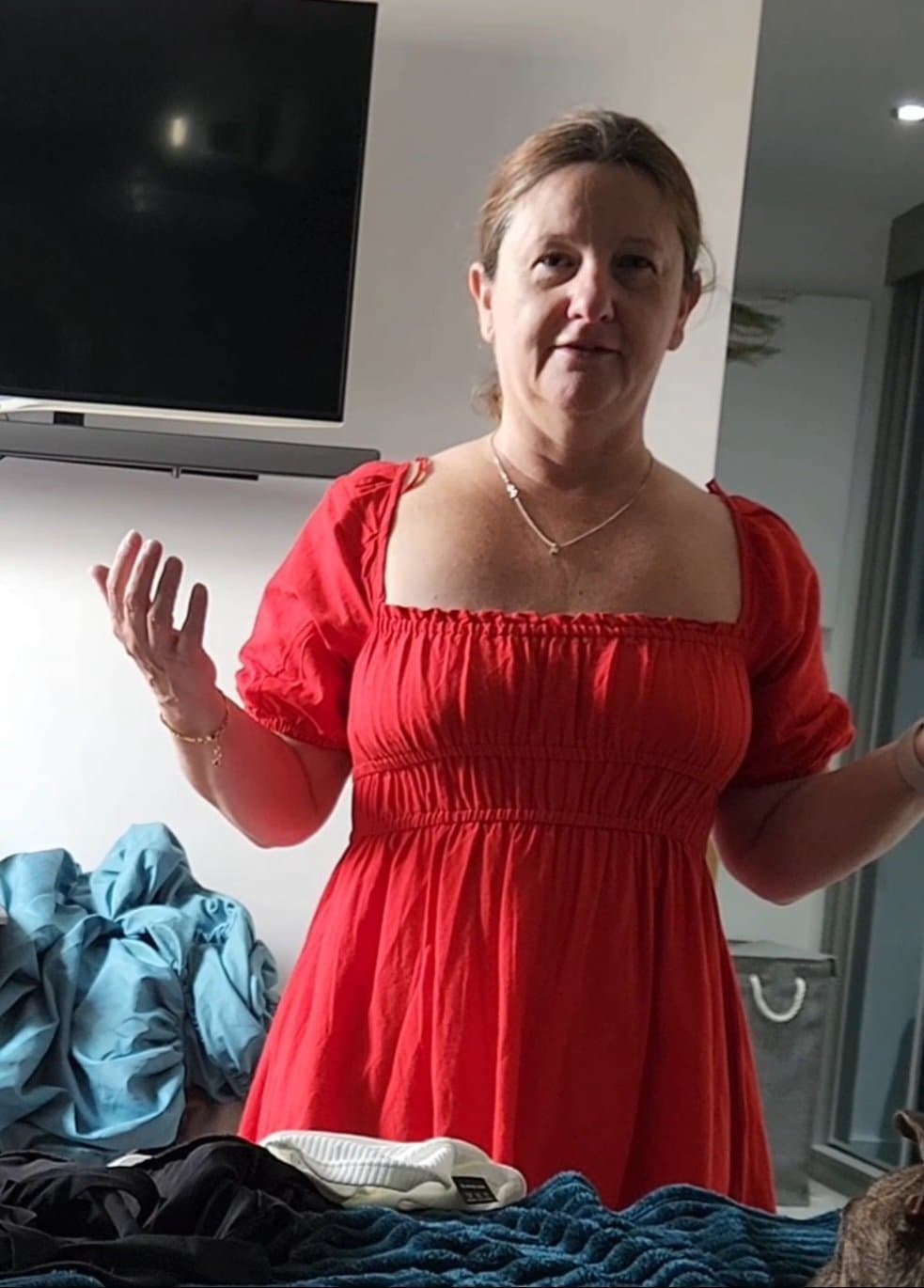 Making my shy wife reluctantly pop her little boobs out on camera. Which do you want to see?