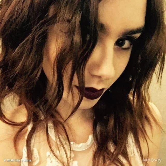 Lily Collins dirty look . Darth Lily makes me throb?