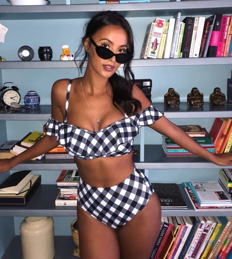 Maya Jama Hot as Fuck Baddie gets Cocked in her Purple Bikini Amazing Orgasm ?????✊????