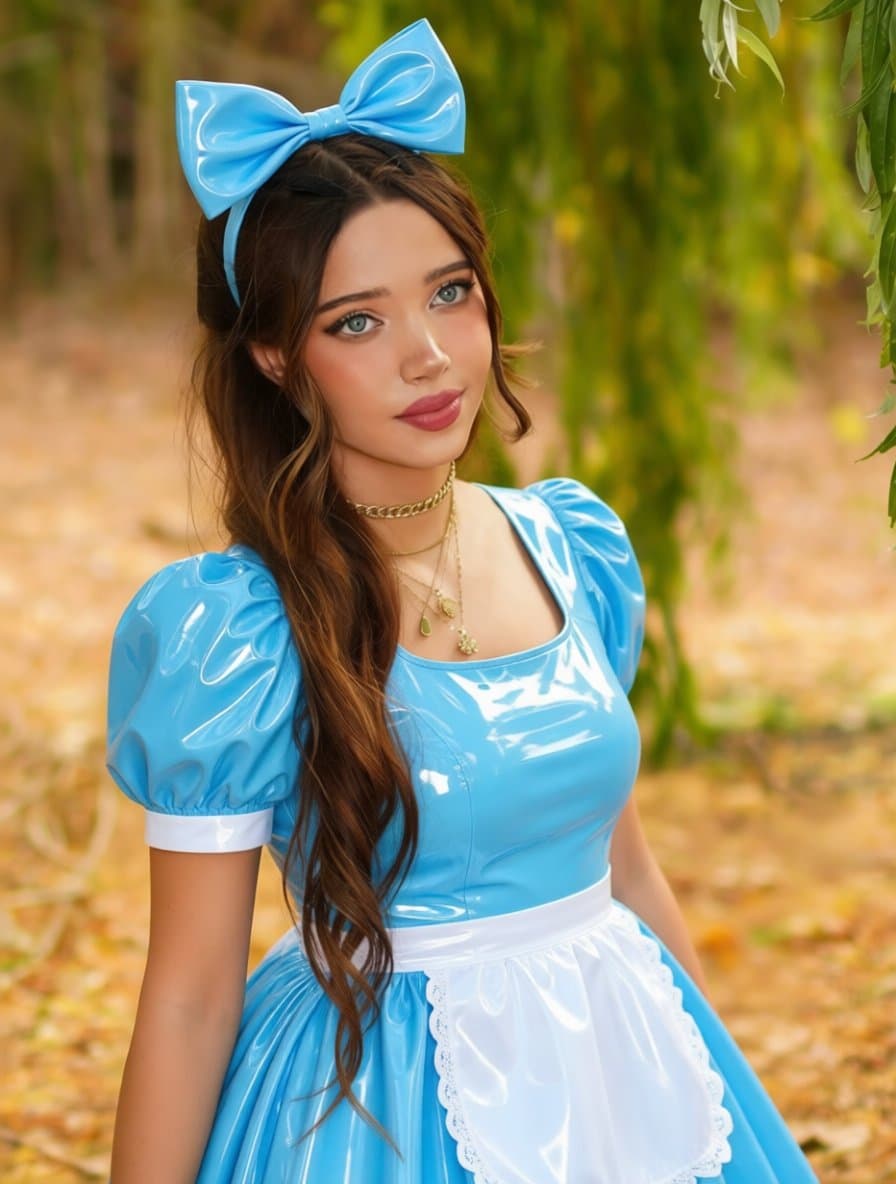 Twitch Lydia in vinyl Alice in Wounderland Costume