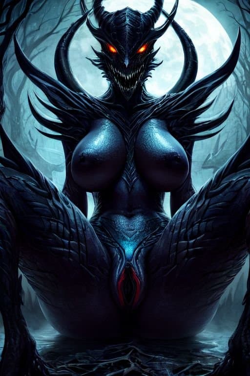 Halloween AI Artwork that I generated (Female Edition)