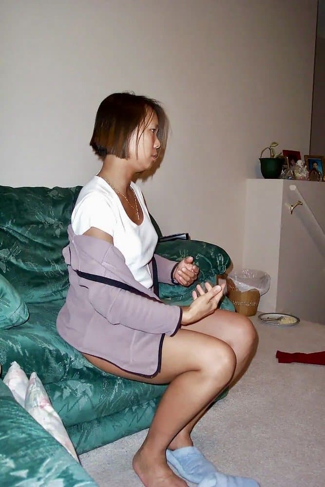 Asian wife, stripped of innocence and shared