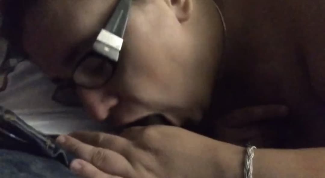 Fat Nerd Eats Dick While Watching Movie