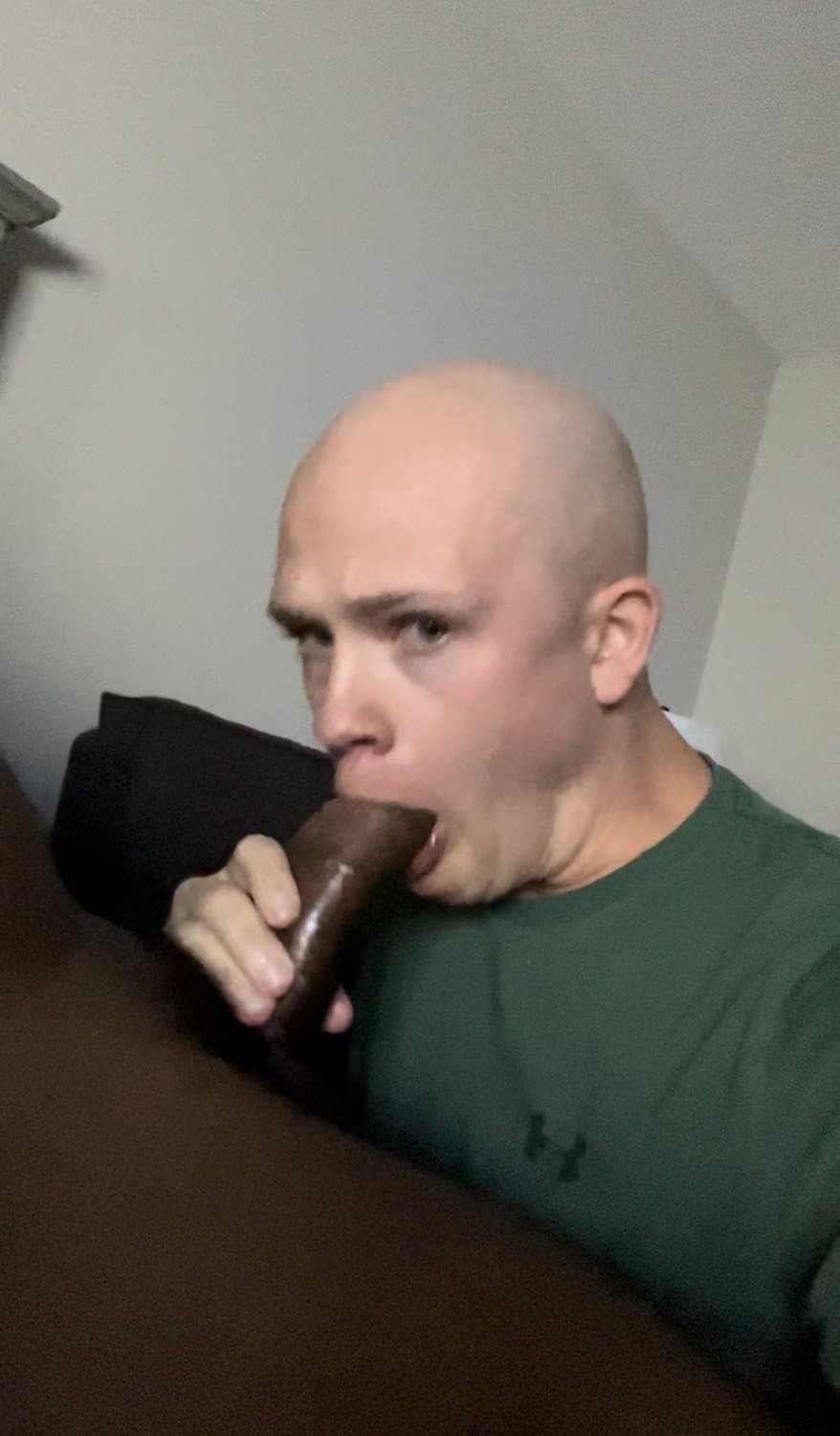 White boy gives bbc blowjob on a dare