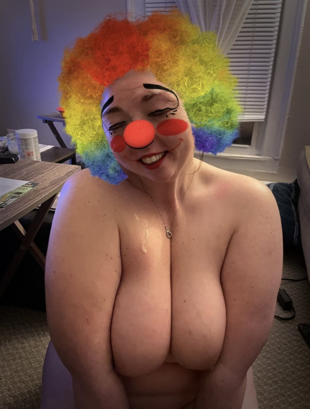Fat fuck made into a clown and piggy. Kik: mygirl4usecny