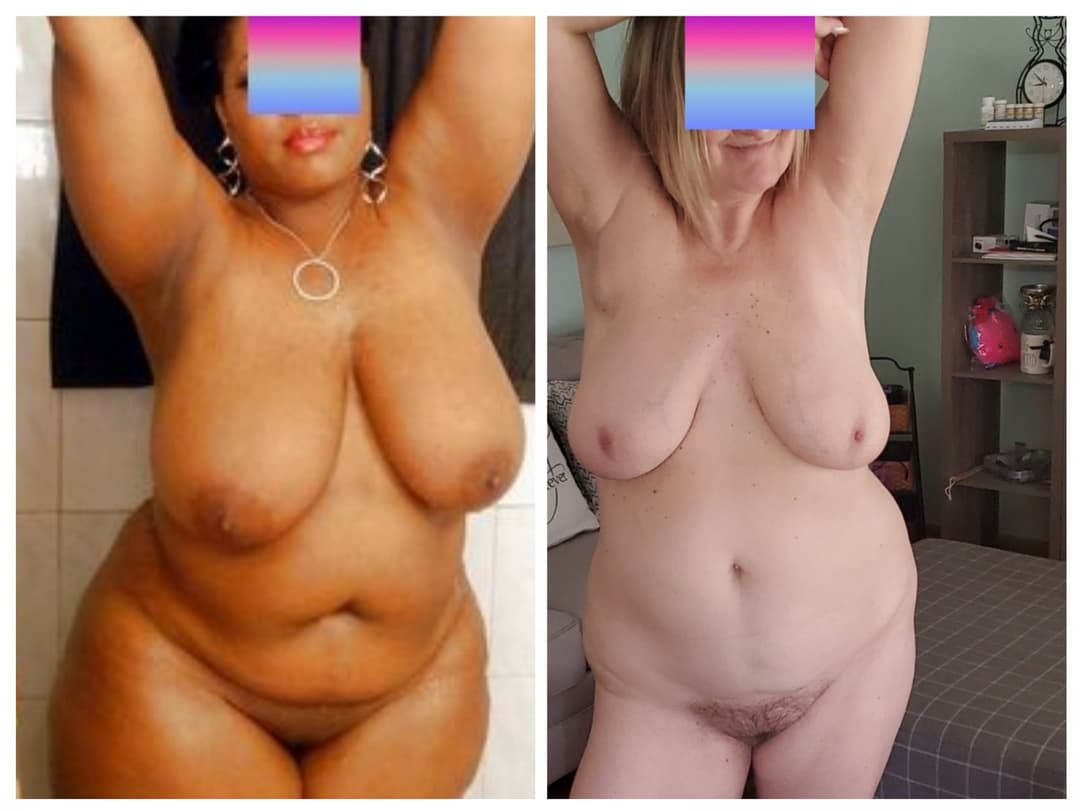 COLLAGE side by side comparison with some of the BIGGEST BLACK BOOBS on erome