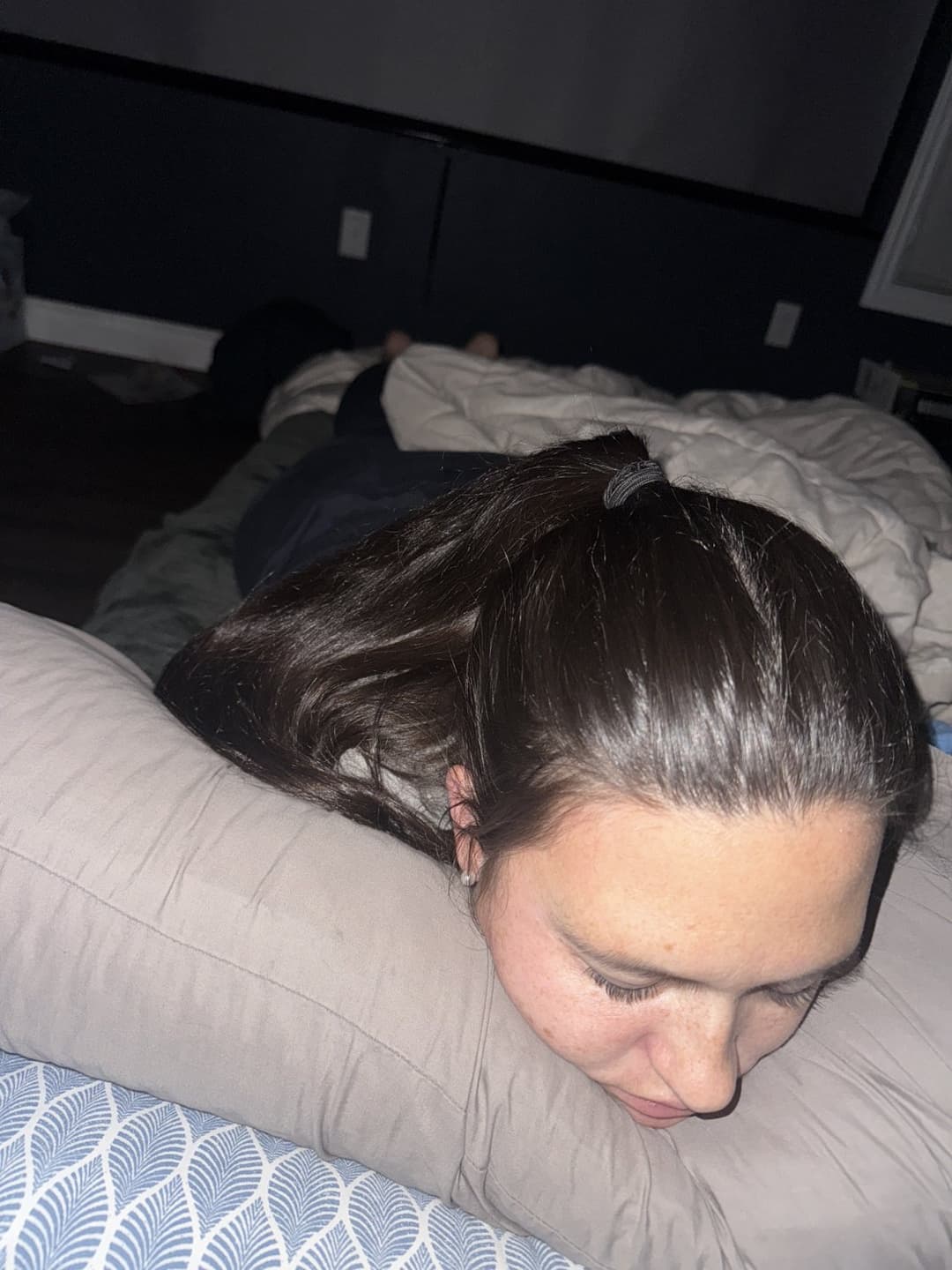 Sexy MILF wife so sexy when sleeping. Touch her!