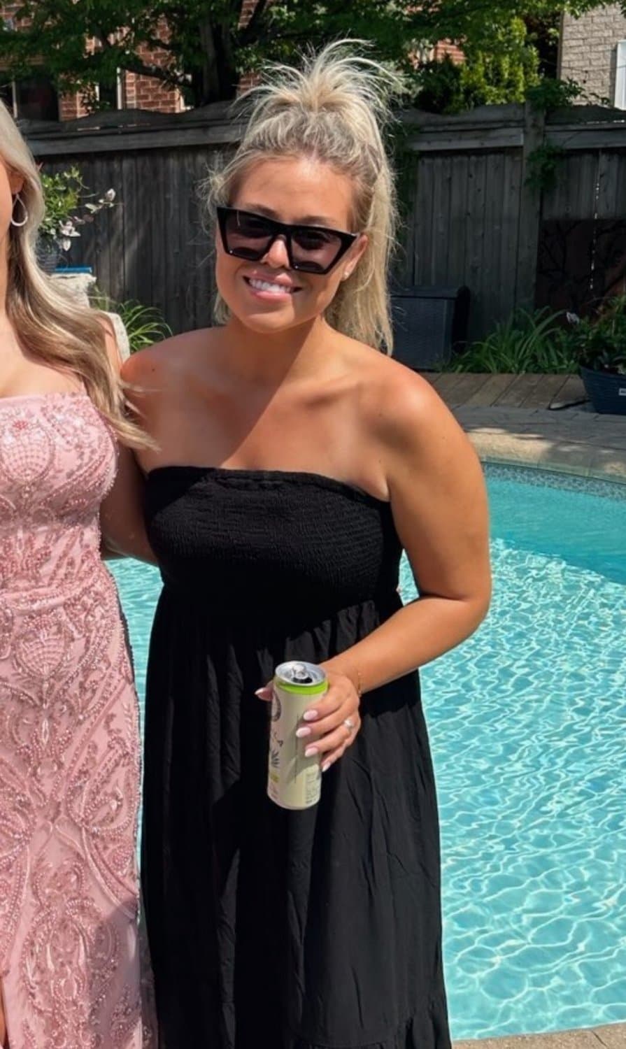 Click to view full size Drunk snowbunny needs a second pearl necklace & a third on her feet