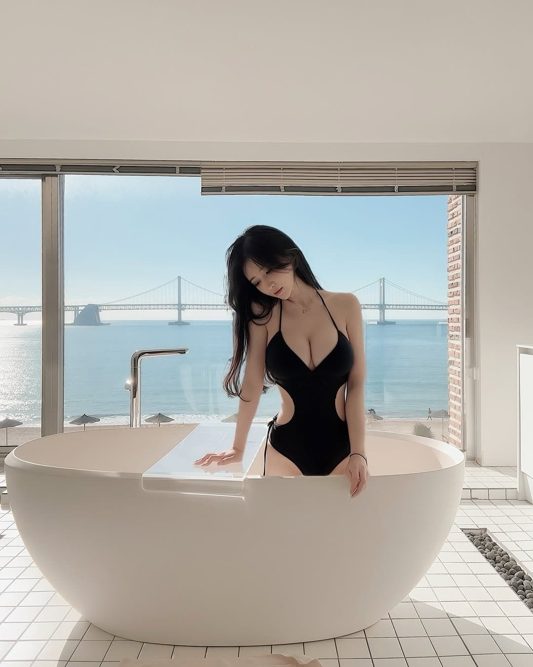 Click to view full size Sex Asian girl in one piece swimsuit