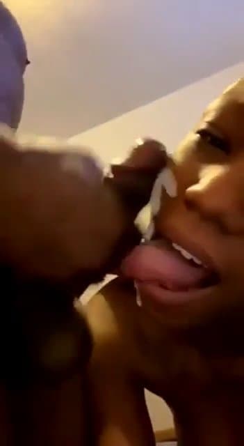 Slim Take Big Nut On Cheek