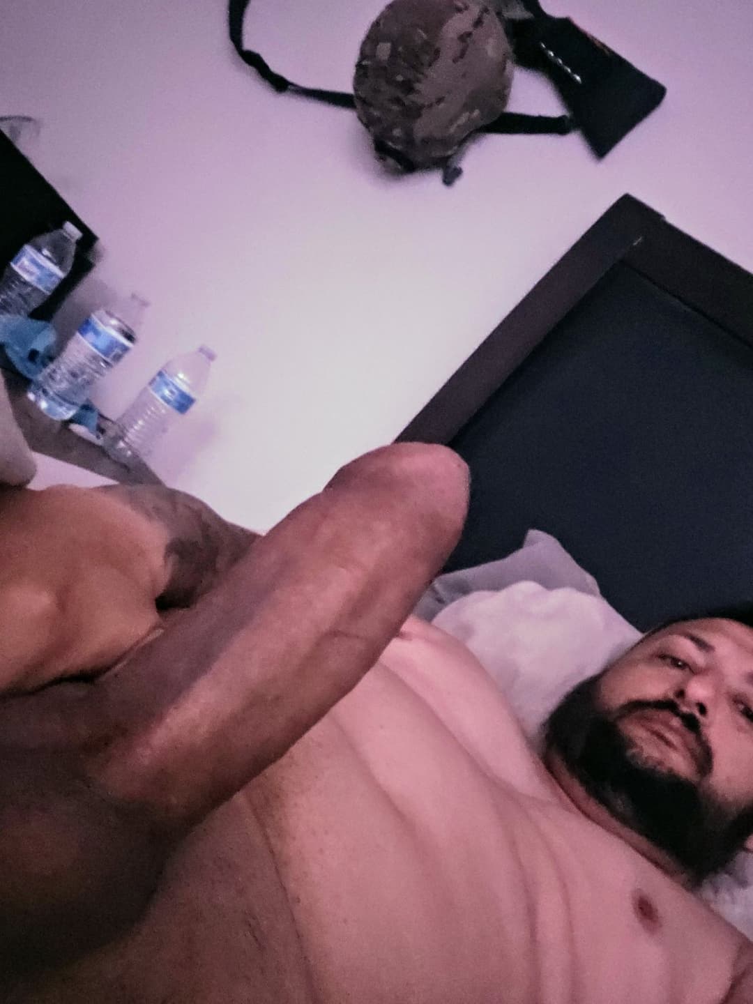 Click to view full size Big Brown Bi Bottom Cock