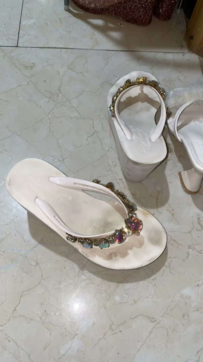 Cock & cum into asian shoes