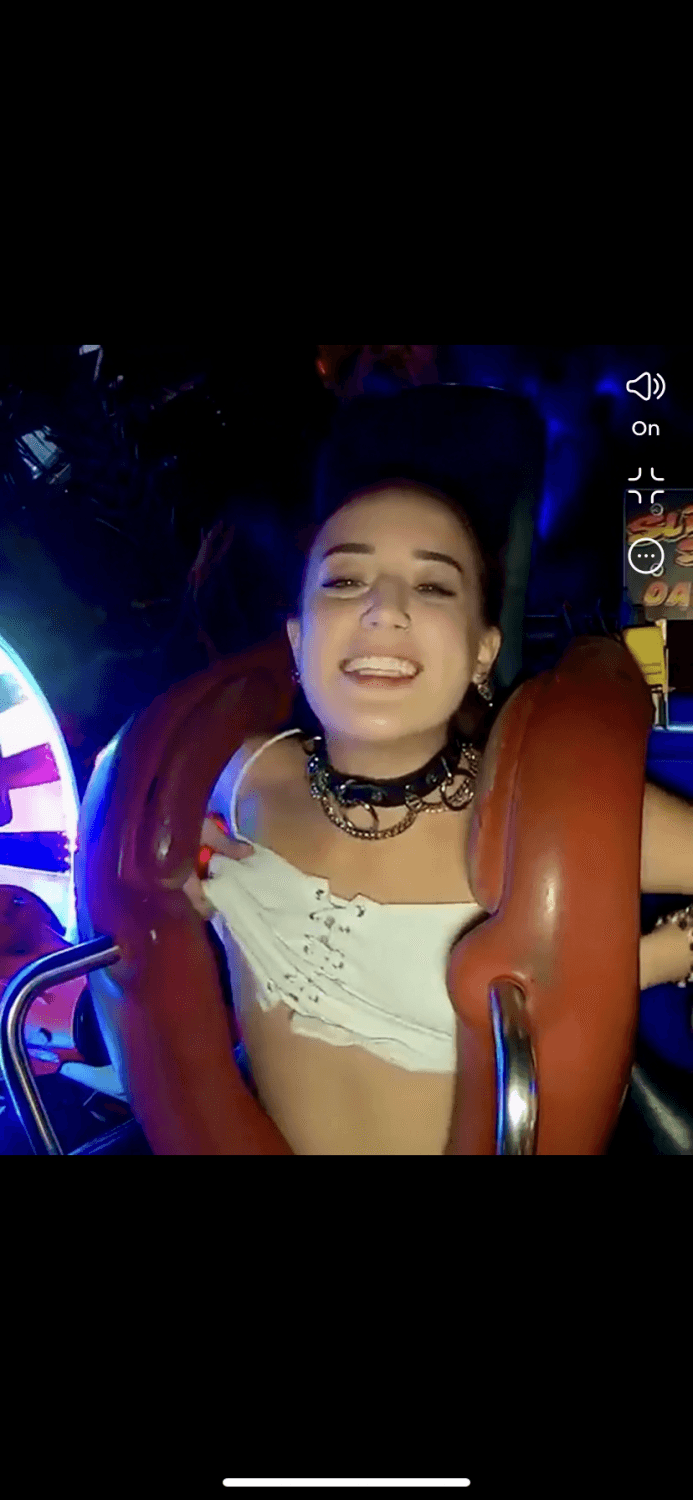 Flashes tits before Slingshot does