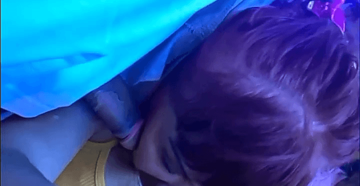 Dick flashing on the bus