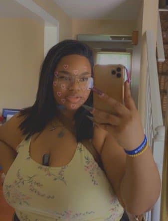 snapchat leak - fat black bbw / ssbbw slut loves showing off