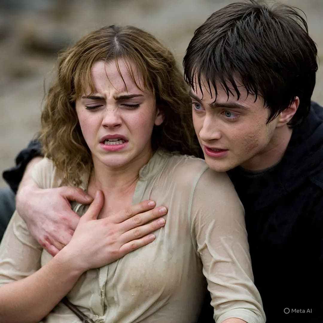 Click to view full size Harry helps Hermione (Harry ajuda Hermione)