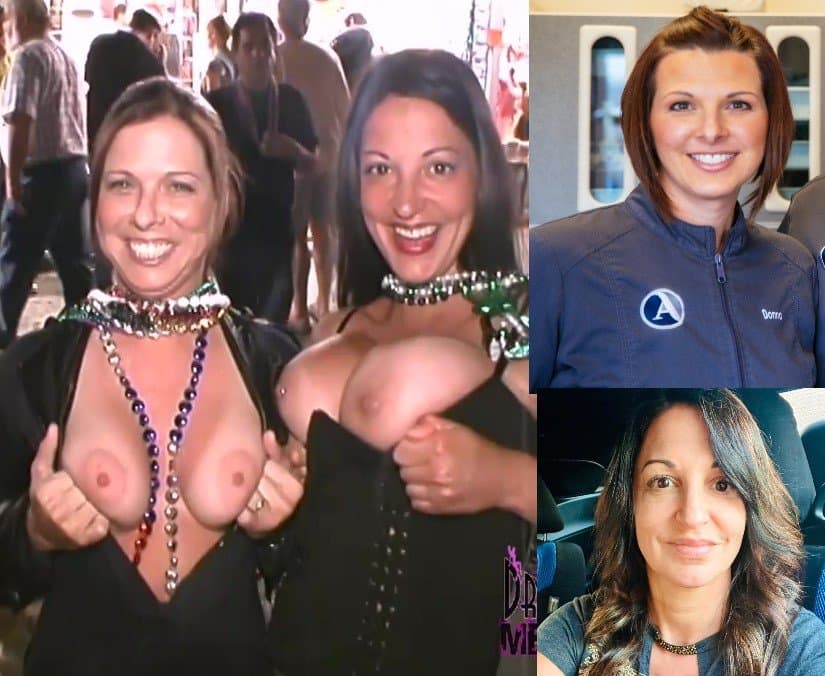 Christine looked much better than Donna when they flashed their tits at fantasy fest, but now?......