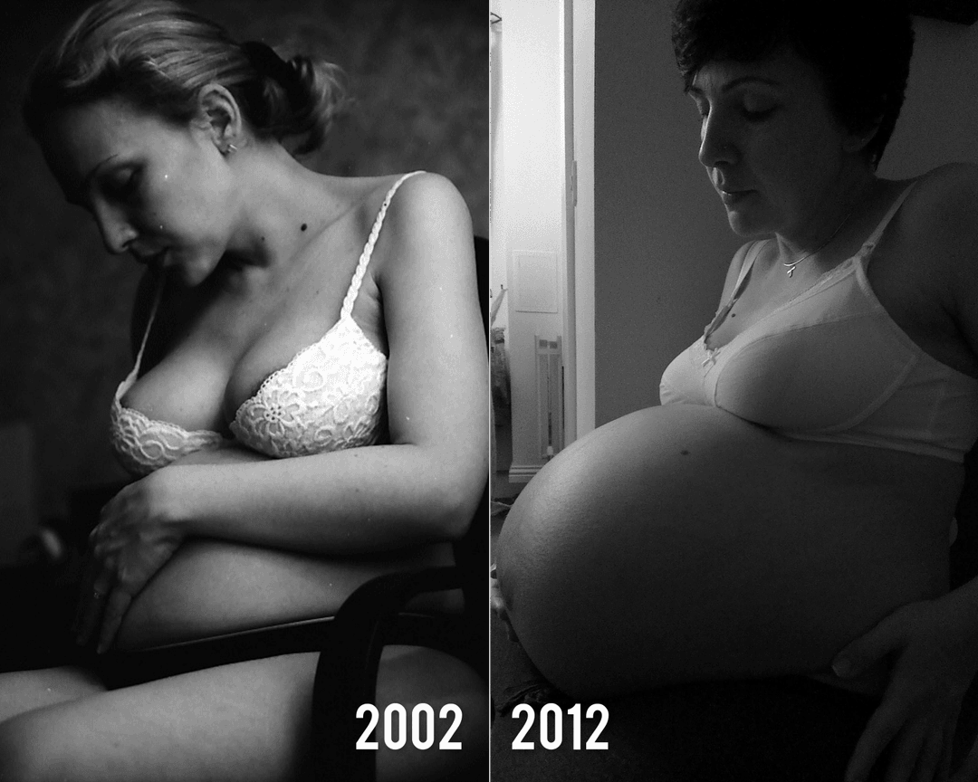 Pregnant polish wife at age of 28 and 38.
