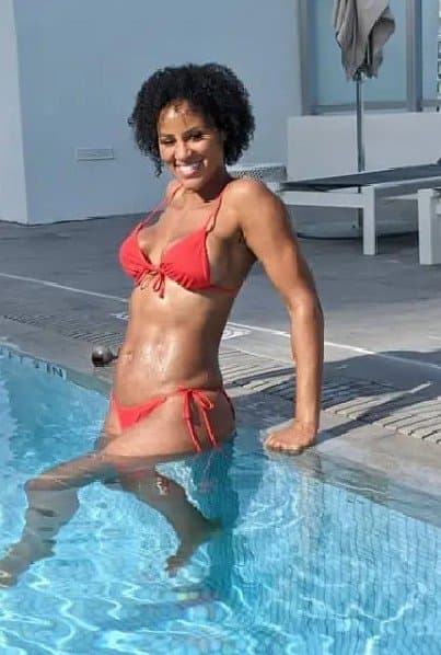 Sexy slut black wife has a hot mom bod.  She smiles as she waits for your hot load facial