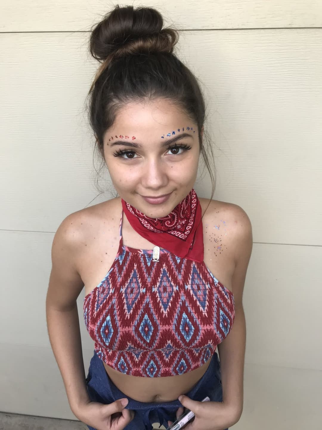 Latina teen exchange student