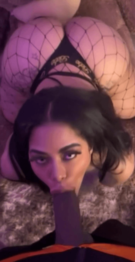 Curvy Latina Escort Sucks BBC On Knees