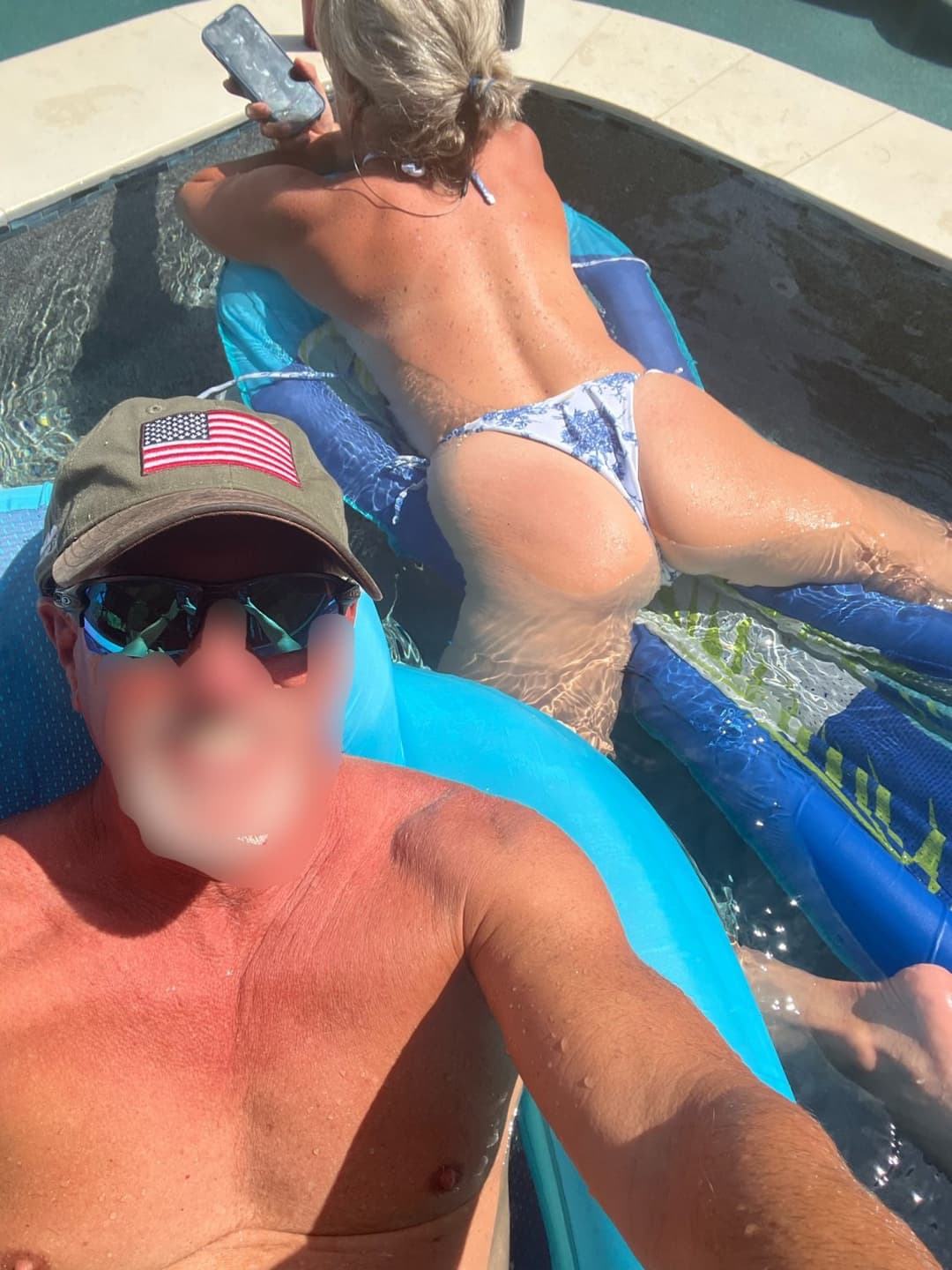 My mature fit wife showing off her new thong