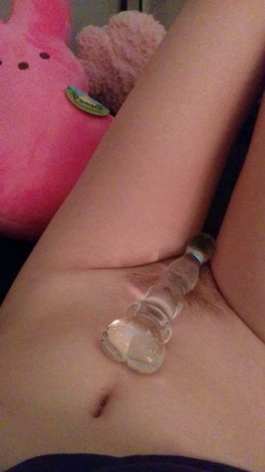 Hairy 19yr old Emily shows off her boobs and toys her cunt