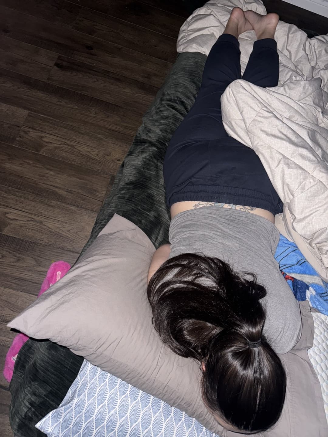 Sexy MILF wife so sexy when sleeping. Touch her!