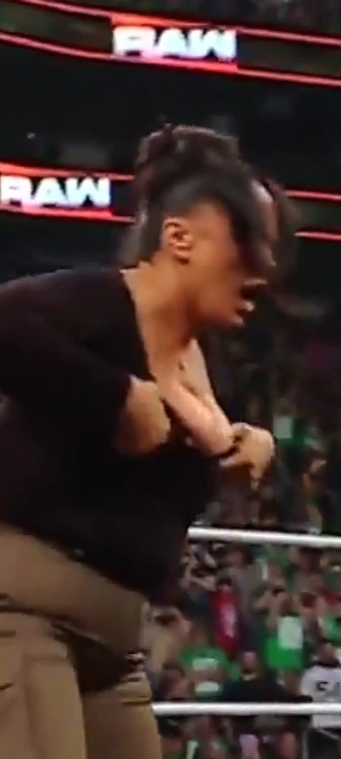 GYATT DAYUMM!!?Nia Jax Big ass titties was popping out ALL NIGHT!!???